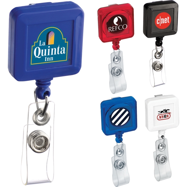 Custom Printed 1 Day Service Retractable Badge Holders with Pens