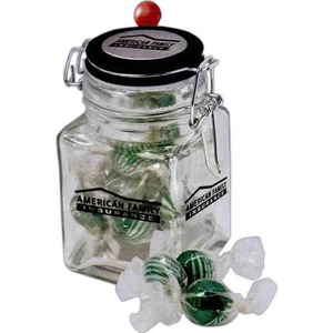 Square Canister Jars, Custom Imprinted With Your Logo!