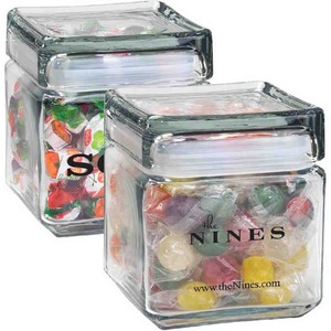 Square Canister Jars, Custom Imprinted With Your Logo!