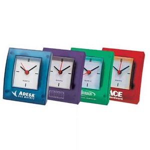 Square Shaped Clocks, Custom Printed With Your Logo!