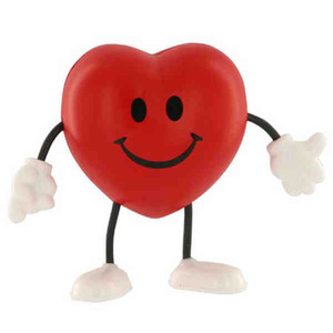 St. Valentine's Day Heart Shaped Stress Relievers, Custom Printed With Your Logo!