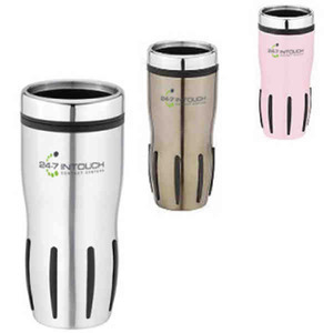 Custom Printed Stainless Steel 15oz. Non Skid Travel Mugs