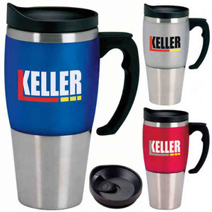 Custom Printed Stainless Steel Acrylic Heavyweight Travel Mugs