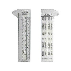 Stainless Steel Calipers with Reference Tables, Customized With Your Logo!