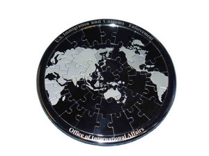 Stainless Steel Coaster Shaped Puzzles, Personalized With Your Logo!