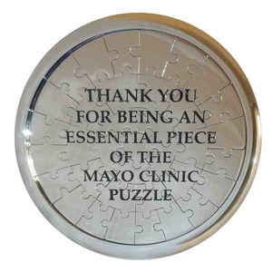 Stainless Steel Coaster Shaped Puzzles, Personalized With Your Logo!