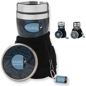 Tumbler and Leather Gift Pouch Sets, Custom Printed With Your Logo!