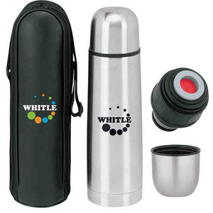 Custom Printed Stainless Steel Travel Mug and Large Thermos Sets