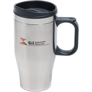 Custom Printed Stainless Steel Travel Mugs with Non Skid Bottoms