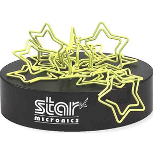 Star Bent Shaped Paperclips with Magnetic Bases, Customized With Your Logo!