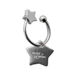 Custom Printed Star C Ring Silver Key Tags