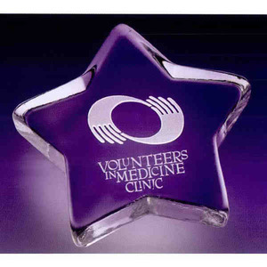 Star Paperweight Crystal Gifts, Customized With Your Logo!