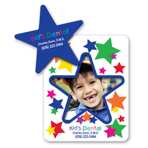 Canadian Manufactured Star Frame Picture Frame Magnets, Personalized With Your Logo!