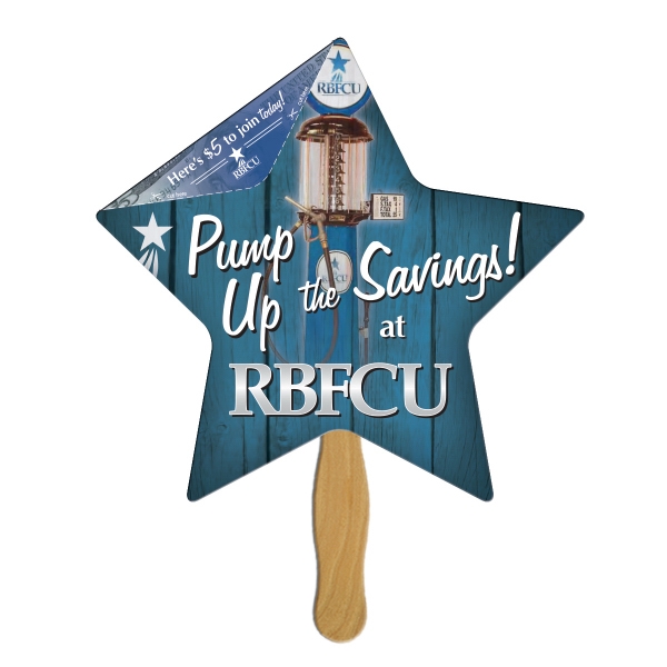 Star Shaped Paper Fans, Customized With Your Logo!