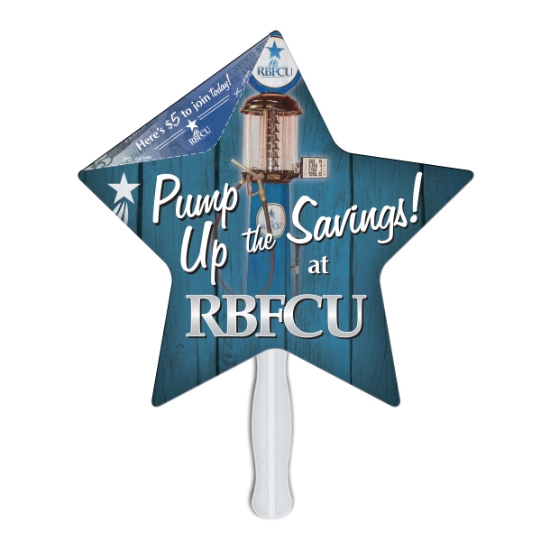 Star Shaped Paper Fans, Customized With Your Logo!