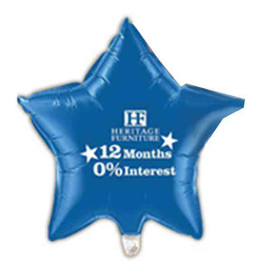 Star Shaped Balloons, Custom Printed With Your Logo!