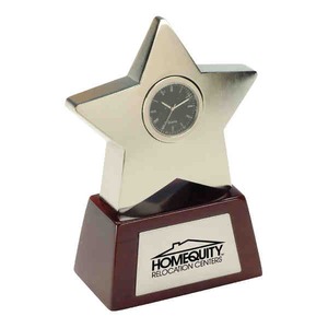 Custom Imprinted Star Shaped Clocks