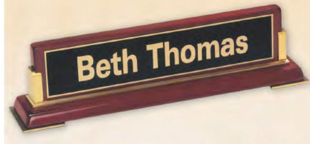 Custom Printed Tropar Airflyte Desk Name Plate Holders