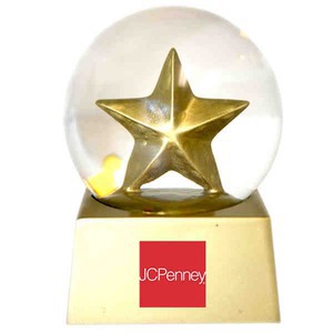 Custom Printed Star Shaped Stock Snow Globes