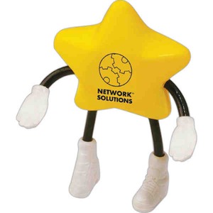 Star Shaped Stress Ball Squeezies, Custom Imprinted With Your Logo!