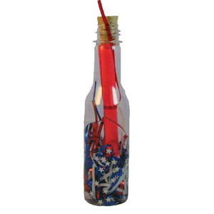 Custom Printed Stars and Stripes Message in a Bottles