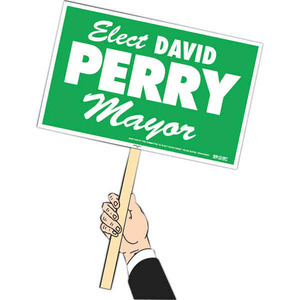 Stick Mounted Rally Political Election Campaign Signs, Custom Made With Your Logo!