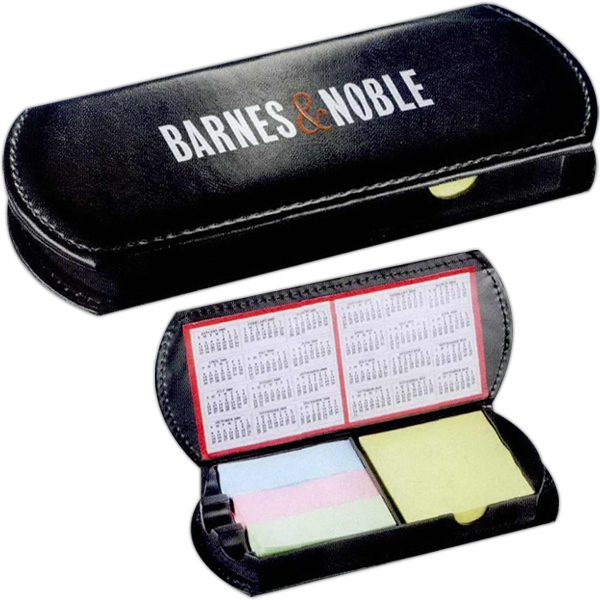 1 Day Service Leatherette Sticky Note Organizers, Customized With Your Logo!