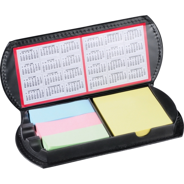 1 Day Service Leatherette Sticky Note Organizers, Customized With Your Logo!