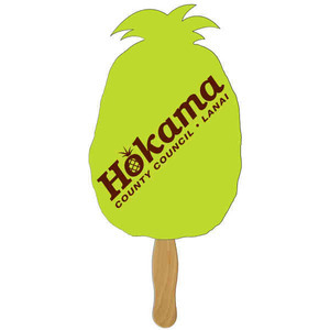 Pineapple Stock Shaped Paper Fans, Customized With Your Logo!