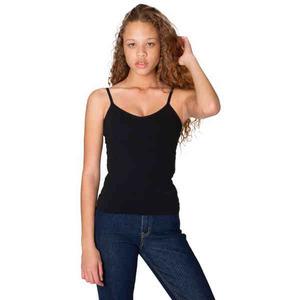 Custom Printed American Apparel Stretch Cotton Bra-Cami Tank Tops For Women