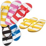 Custom Imprinted Striped Flip Flops