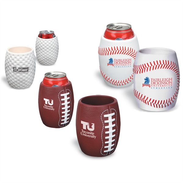 Football Helmet Shaped Can Coolers, Custom Imprinted With Your Logo!