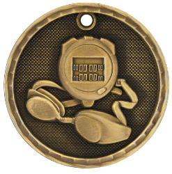 Custom Printed 3-D Swimming Medals