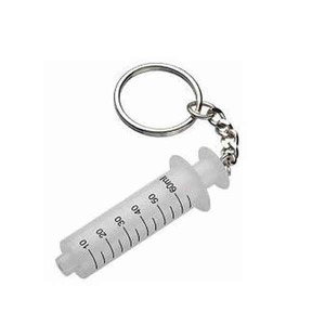 Custom Printed Syringe Shaped Flashlight Keychains
