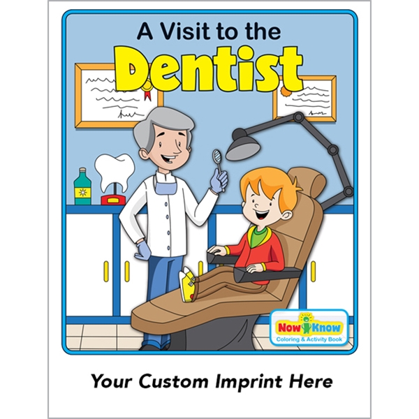 Dentist Themed Coloring Books, Custom Imprinted With Your Logo!