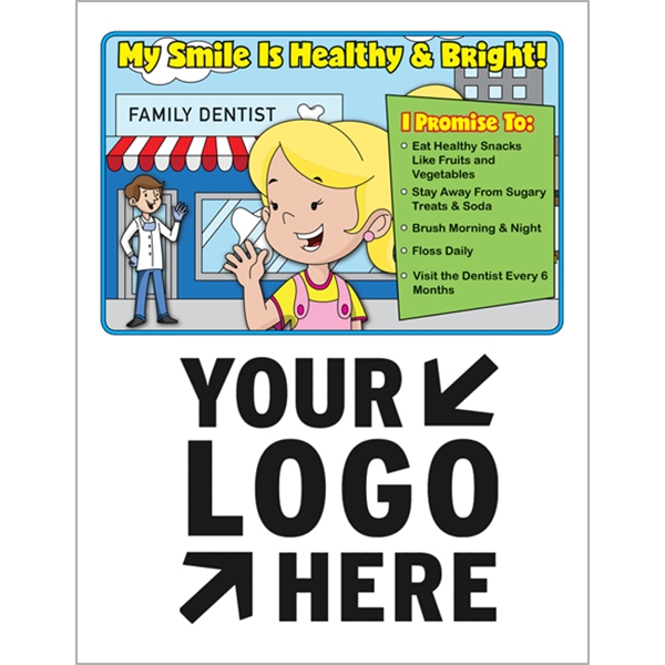 Dentist Themed Coloring Books, Custom Imprinted With Your Logo!