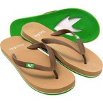 Custom Imprinted Tan Through Flip Flop Sandals