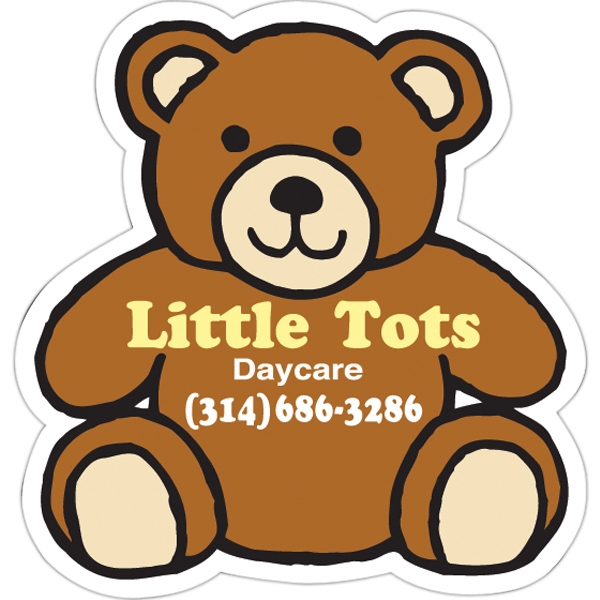 Custom Printed Canadian Manufactured Teddy Bear Stock Shaped Magnets