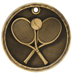 Custom Printed 3-D Tennis Medals
