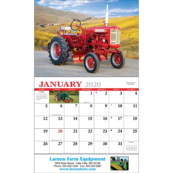 Antique Tractors Appointment Calendars, Custom Imprinted With Your Logo!