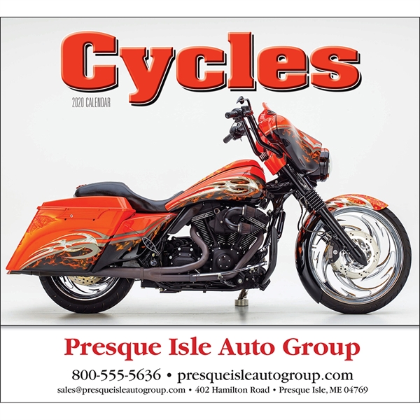 Motorcycle Mania Wall Calendars, Custom Printed With Your Logo!