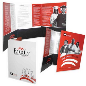 Three Panel Presentation Folders, Custom Printed With Your Logo!