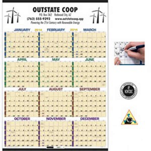 Custom Printed Time Management Span A Year Laminated Commercial Calendars