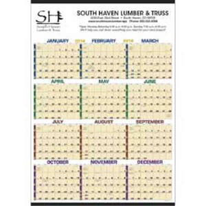 Custom Printed Time Management Span A Year Non Laminated Commercial Calendars