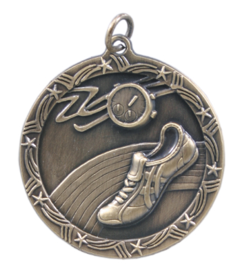 Track Shooting Star Medals, Custom Printed With Your Logo!