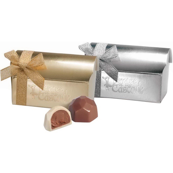 Chocolate Filled Treasure Chests, Personalized With Your Logo!