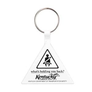 Triangle Shaped Key Holders And Key Tags, Custom Designed With Your Logo!