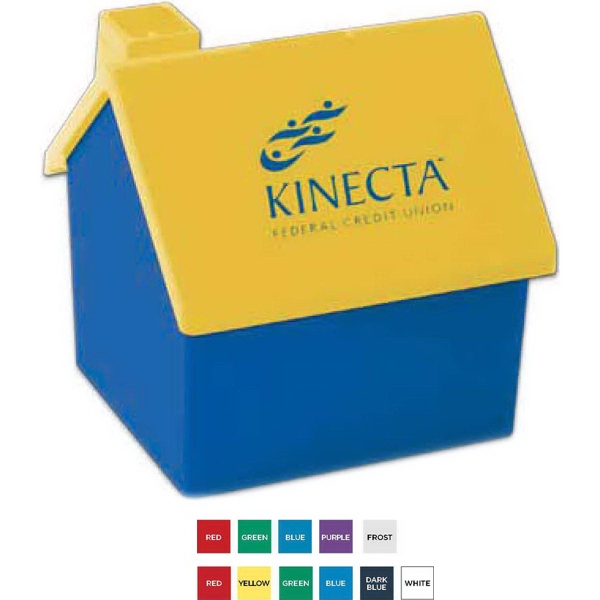 House Shaped Savings Banks, Customized With Your Logo!