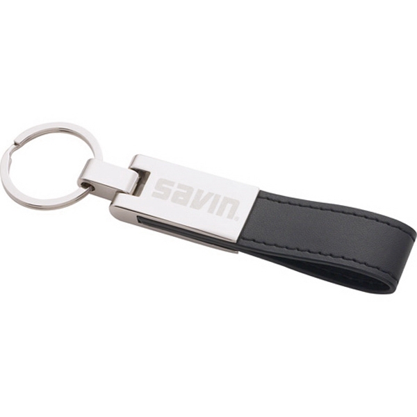 1 Day Service Leather Strap and Silver Plated Keyrings, Customized With Your Logo!