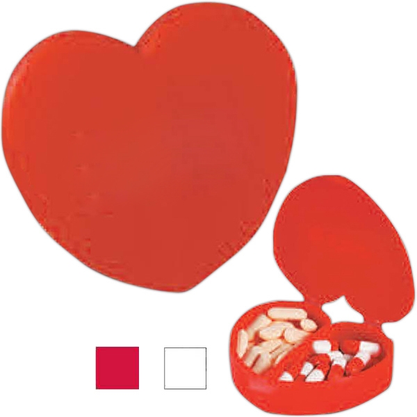 Heart Shaped Pill Boxes, Custom Printed With Your Logo!